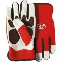 Alternative view of FELCO Arbeitshandschuhe Mit Leder Rot/wei§ Grš§e L Atmungsaktiv Gartenhandschuhe
