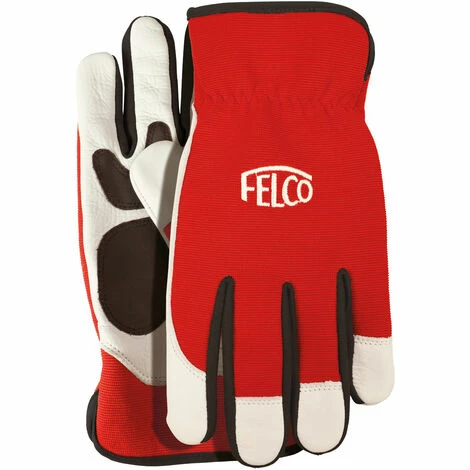 FELCO Arbeitshandschuhe Mit Leder Rot/wei§ Grš§e M Atmungsaktiv Gartenhandschuhe 1 FELCO Arbeitshandschuhe Mit Leder Rot/wei§ Grš§e M Atmungsaktiv Gartenhandschuhe